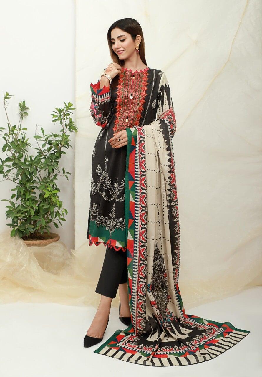 ACE Galleria Digital Embroidered Unstitched 3 Piece Lawn Suit ACE 12011 - FaisalFabrics.pk