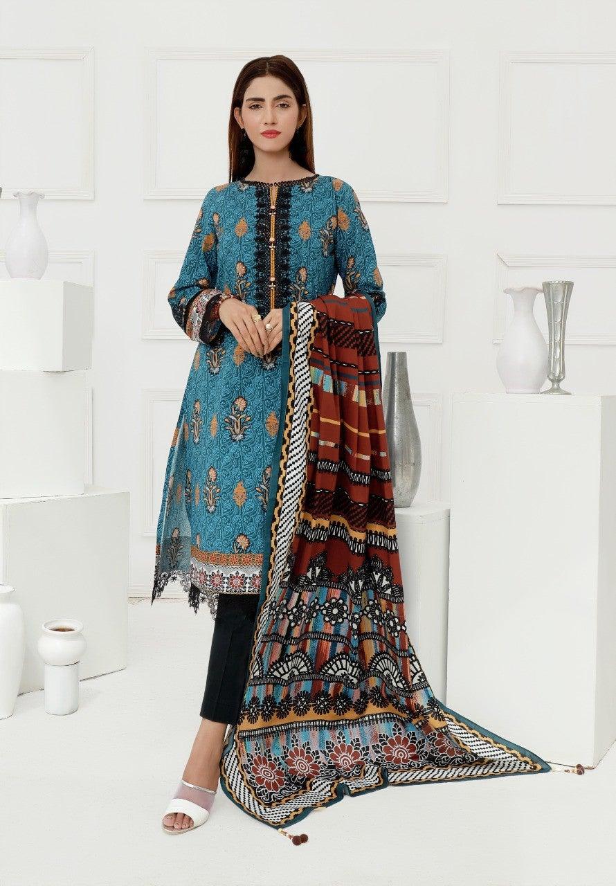 ACE Galleria Digital Embroidered Unstitched 3 Piece Lawn Suit ACE 12021 - FaisalFabrics.pk