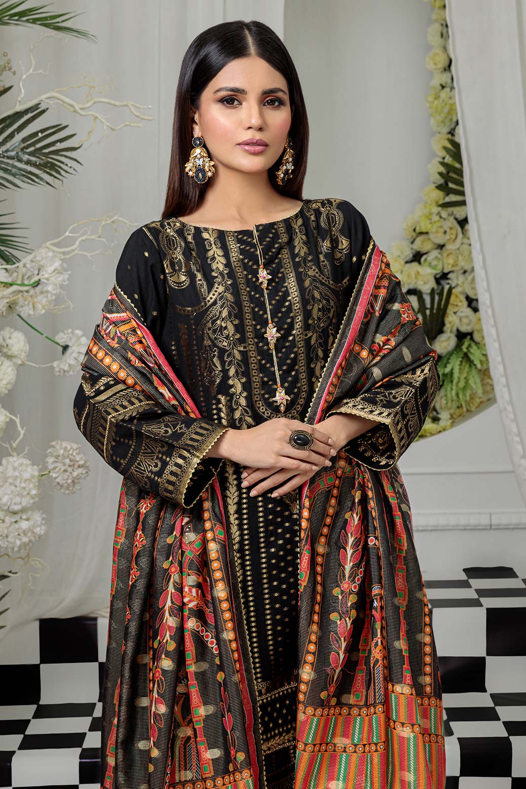 BLACK-JACQUARD-3 PIECE (ARNS223P26)