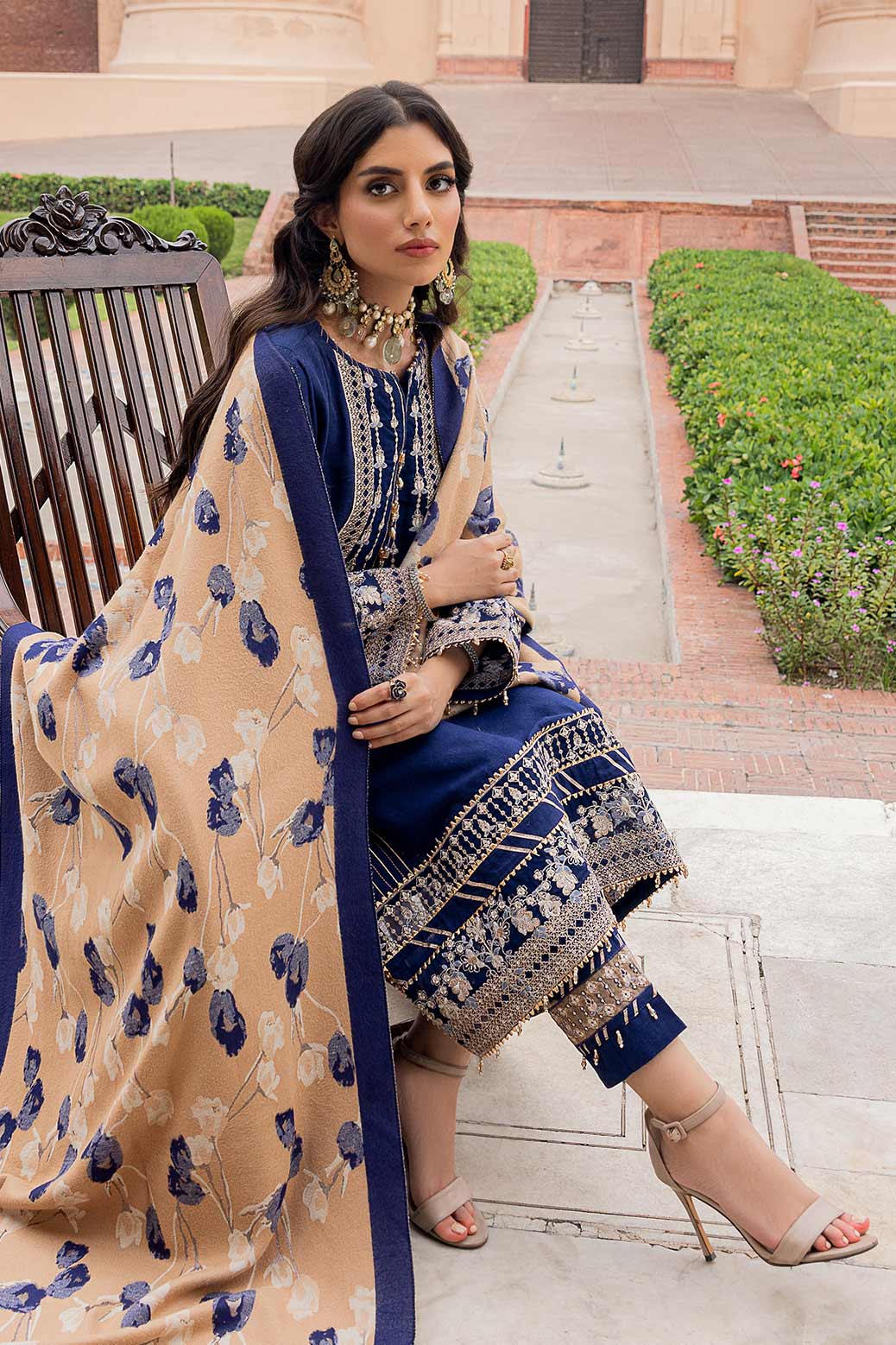 BLUE-KHADDAR-3 PIECE (AV2A223P01)