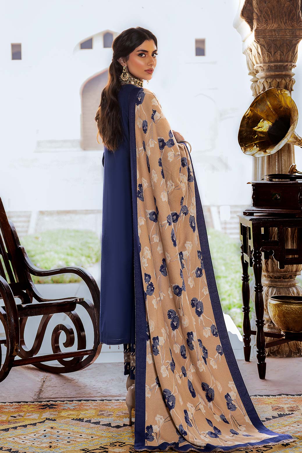 BLUE-KHADDAR-3 PIECE (AV2A223P01)