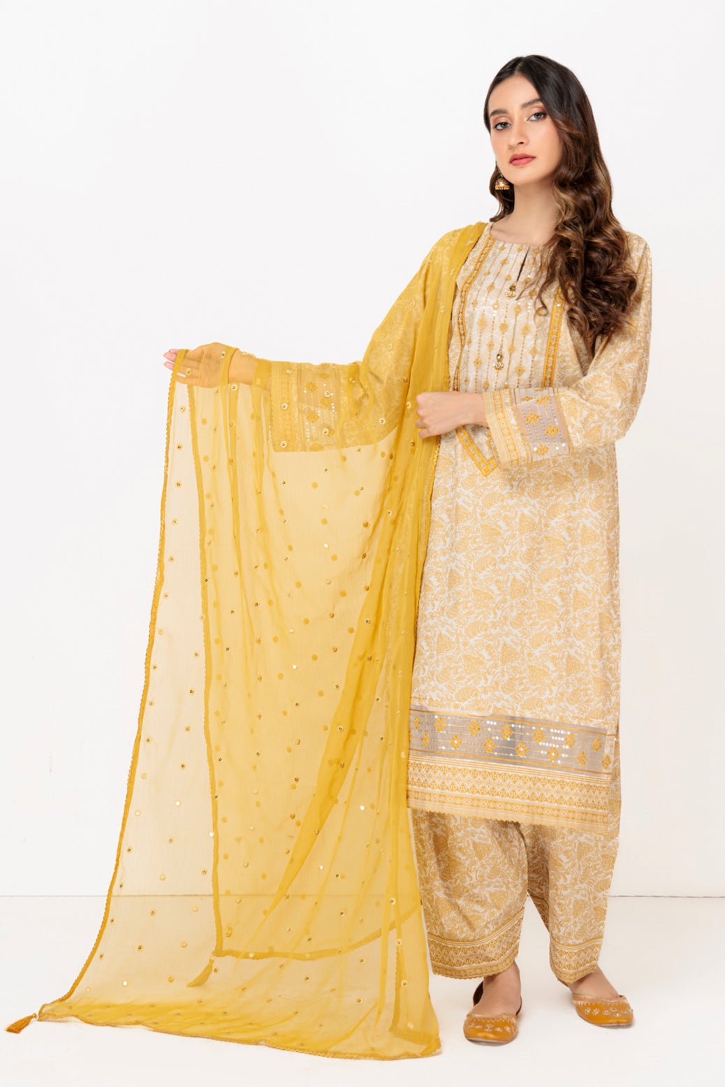 YELLOW-CAMBRIC-3 PIECE-SUIT (BASK223P15)