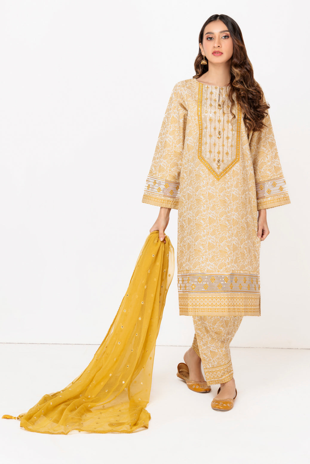 YELLOW-CAMBRIC-3 PIECE-SUIT (BASK223P15)