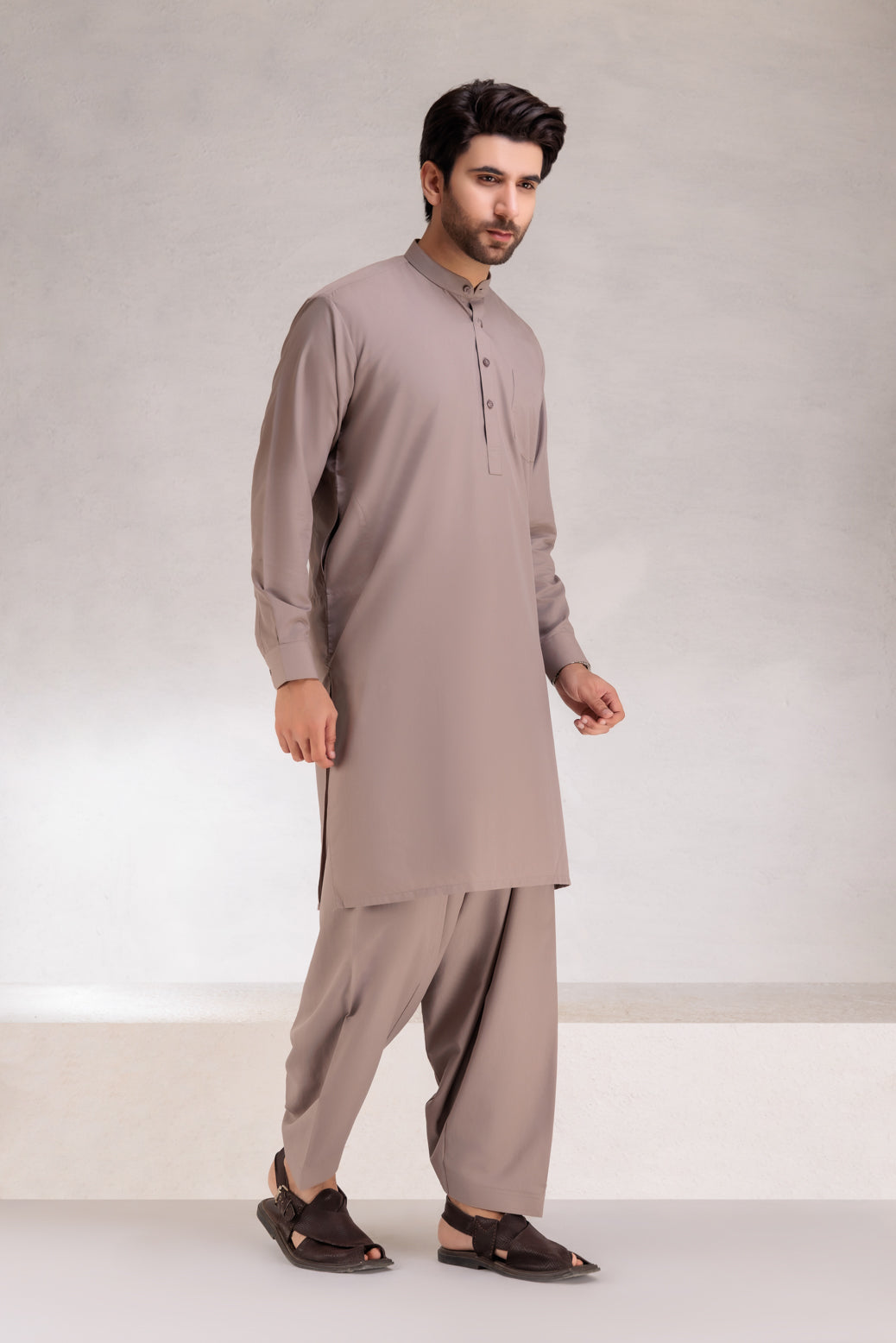 EL-GRAY-BLENDED-SHALWAR SUIT (GSBB22-009)