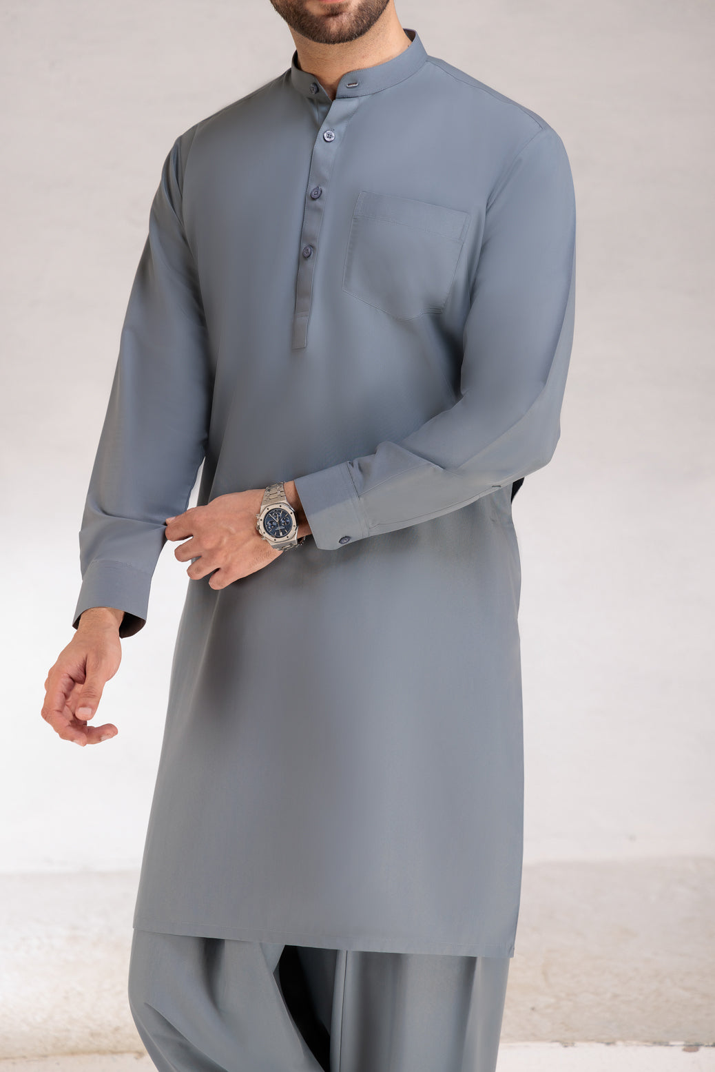 F-GRAY-BLENDED-SHALWAR SUIT (GSBB22-009)