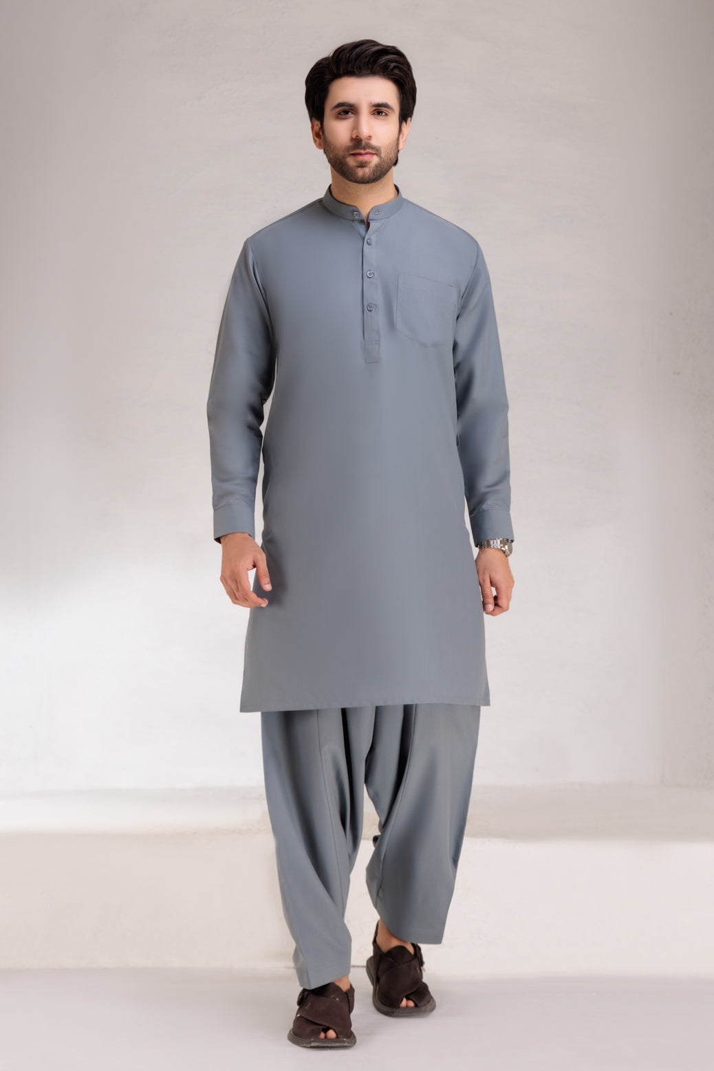 F-GRAY-BLENDED-SHALWAR SUIT (GSBB22-009)