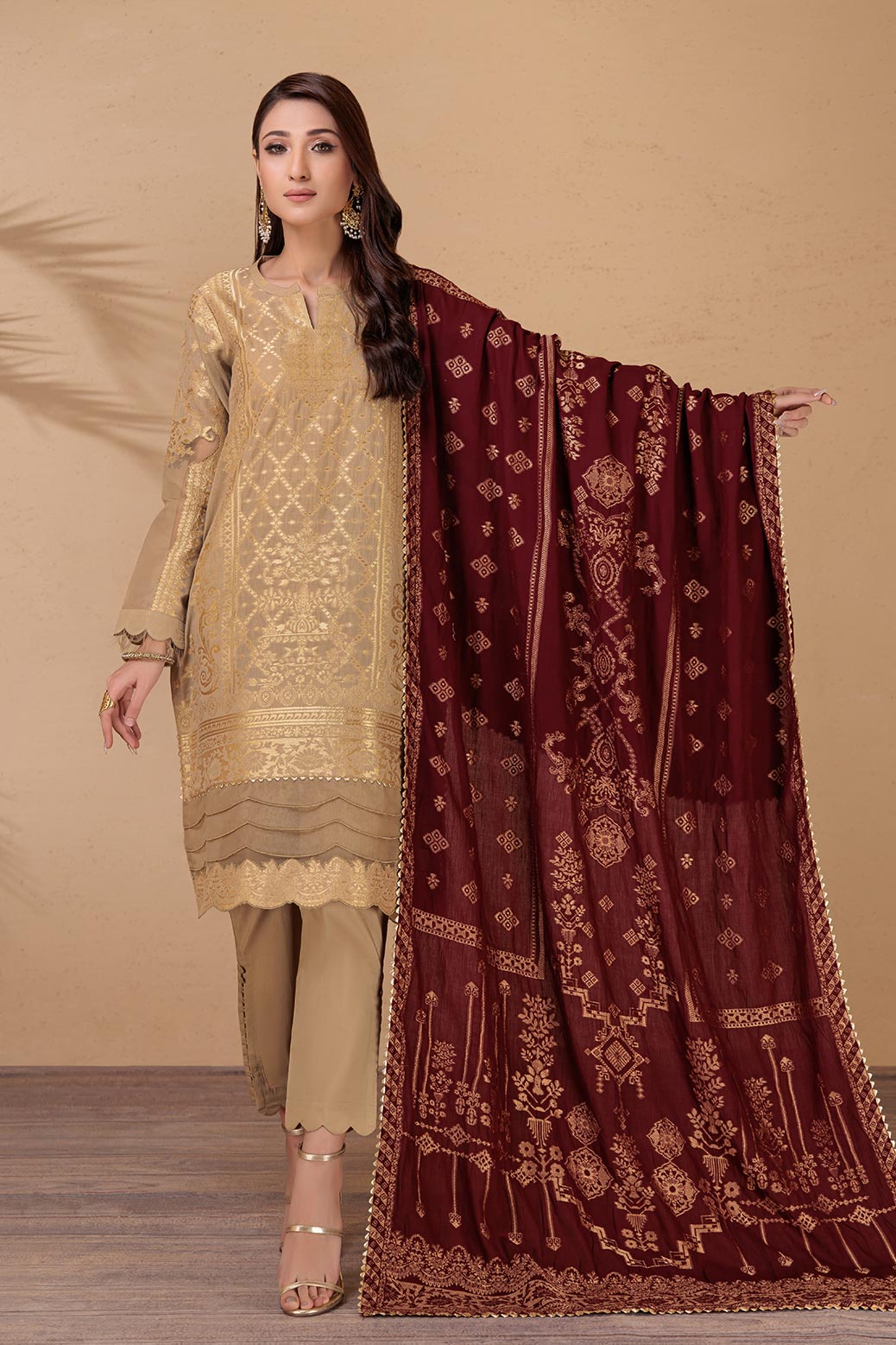 BEIGE-JACQUARD-3 PIECE (HBNW22R3P2)