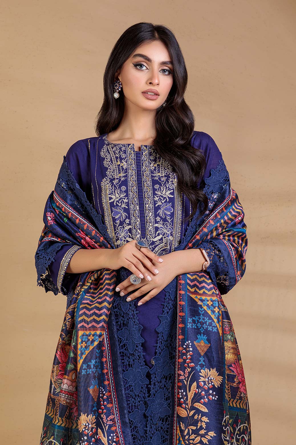 BLUE-KHADDAR-3 PIECE (HV1R223P04)