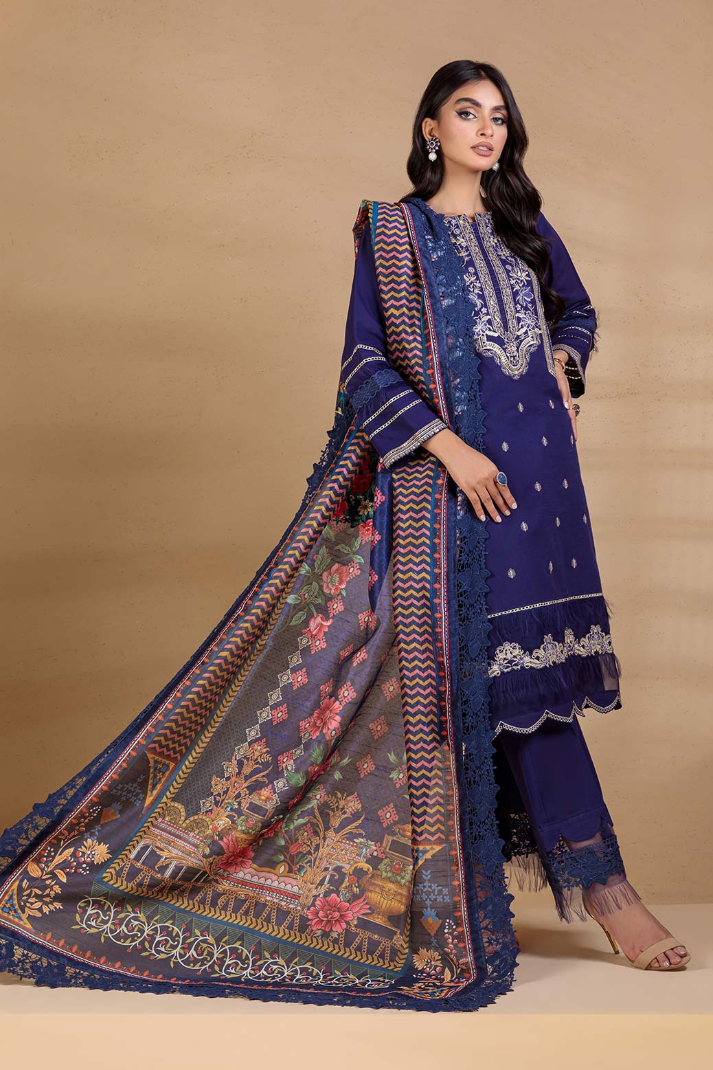 BLUE-KHADDAR-3 PIECE (HV1R223P04)