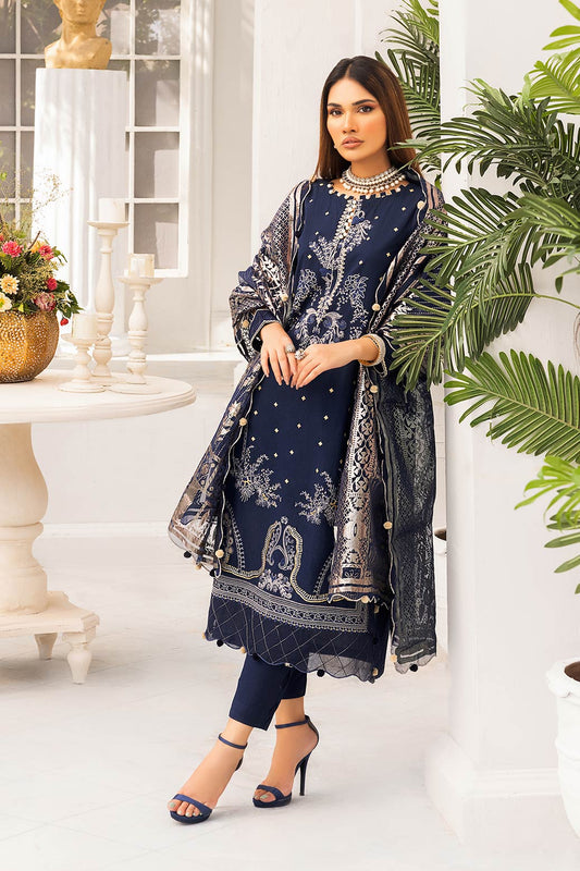 BLUE-CAMBRIC-SUIT 3-PIECE (HV2C223P02)