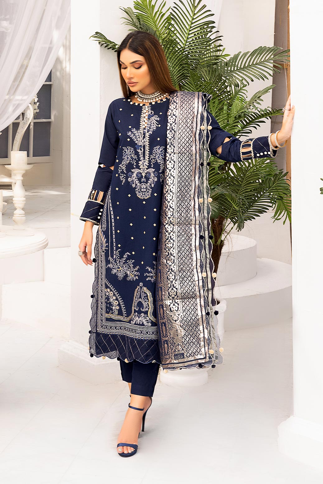 BLUE-CAMBRIC-SUIT 3-PIECE (HV2C223P02)