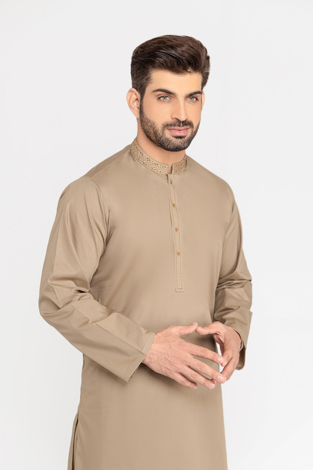 H-GREEN-BLENDED-KURTA SHALWAR (KSRS23-006)