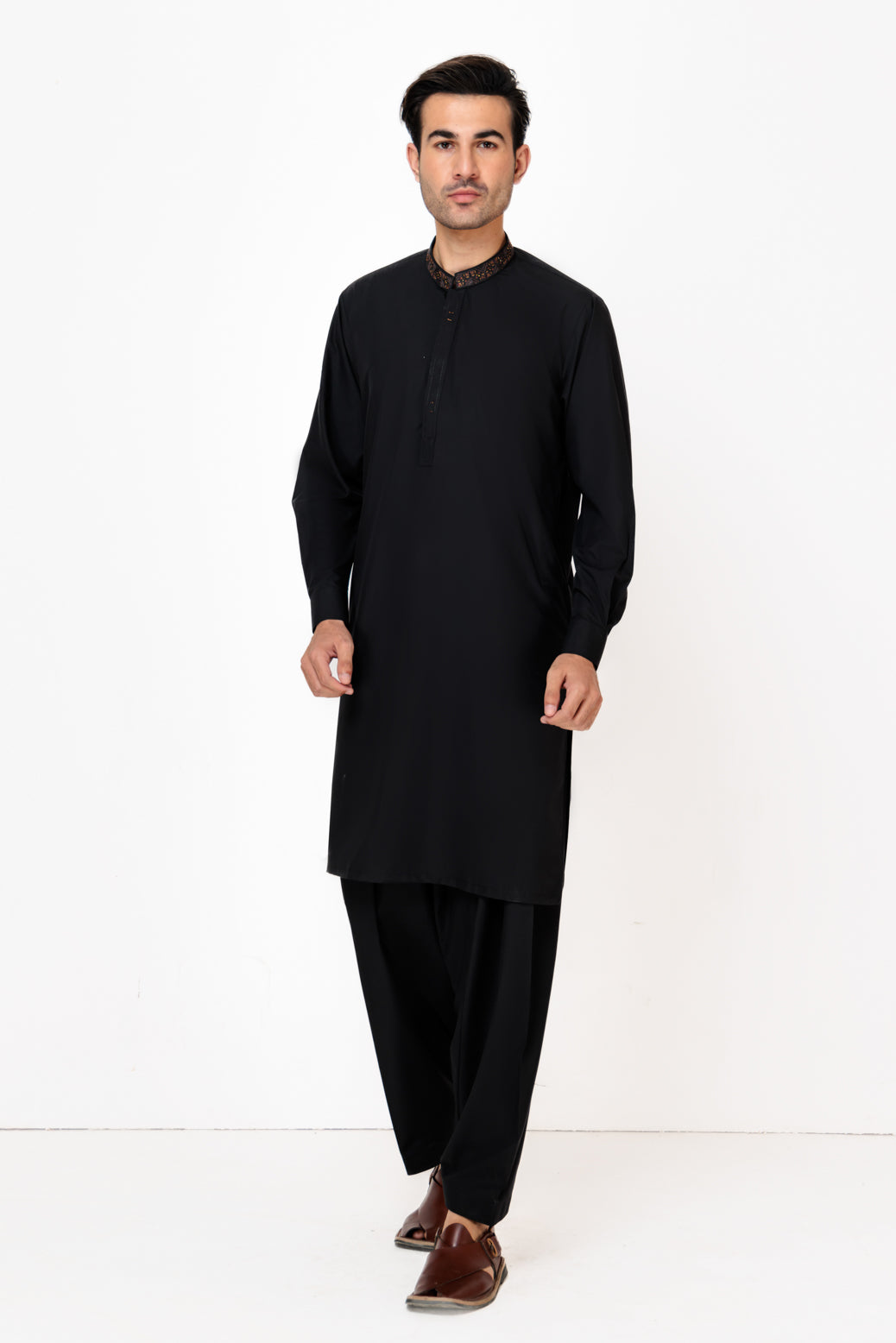 BLACK-COTTON-KURTA SHALWAR (KSRS23-022)