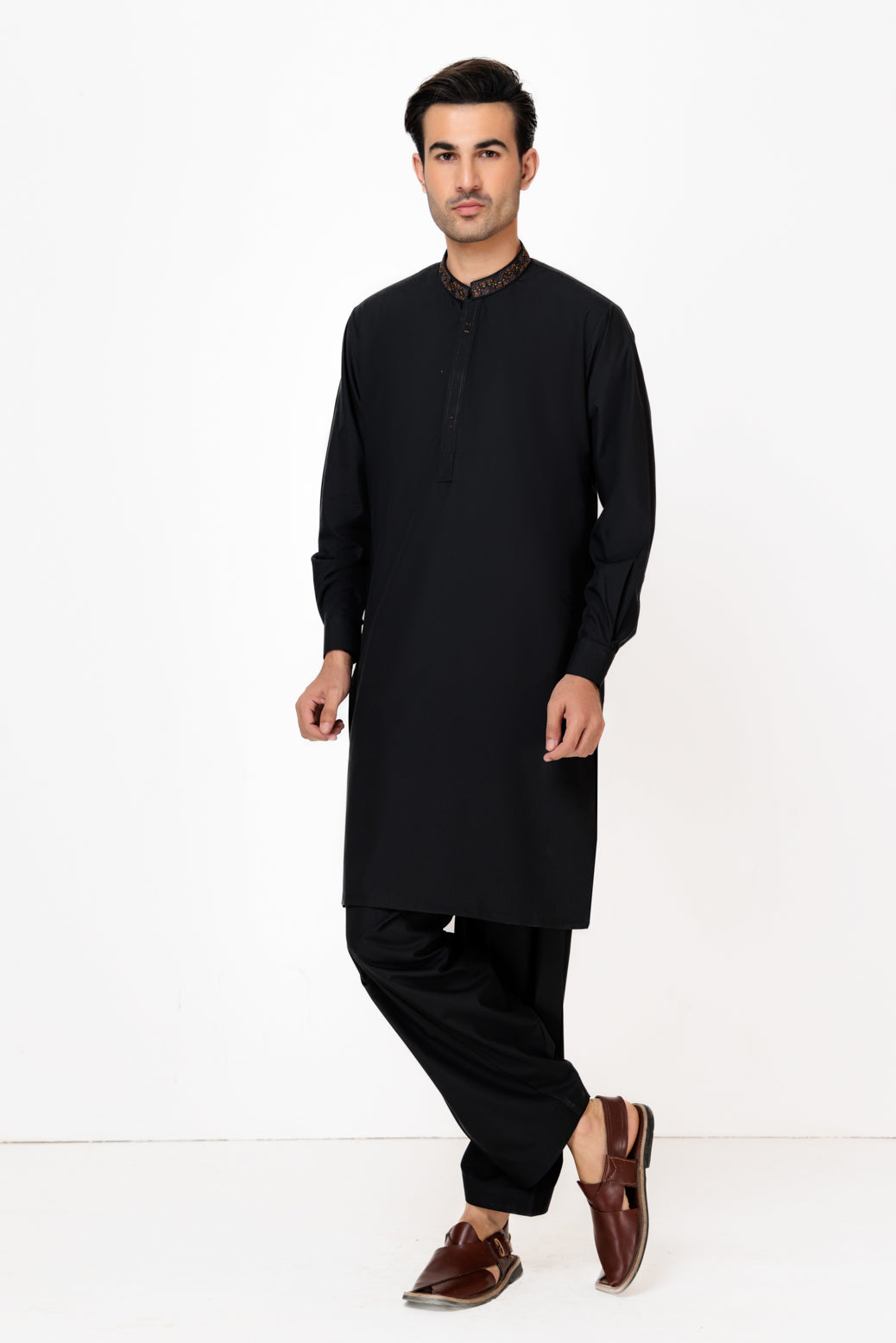 BLACK-COTTON-KURTA SHALWAR (KSRS23-022)