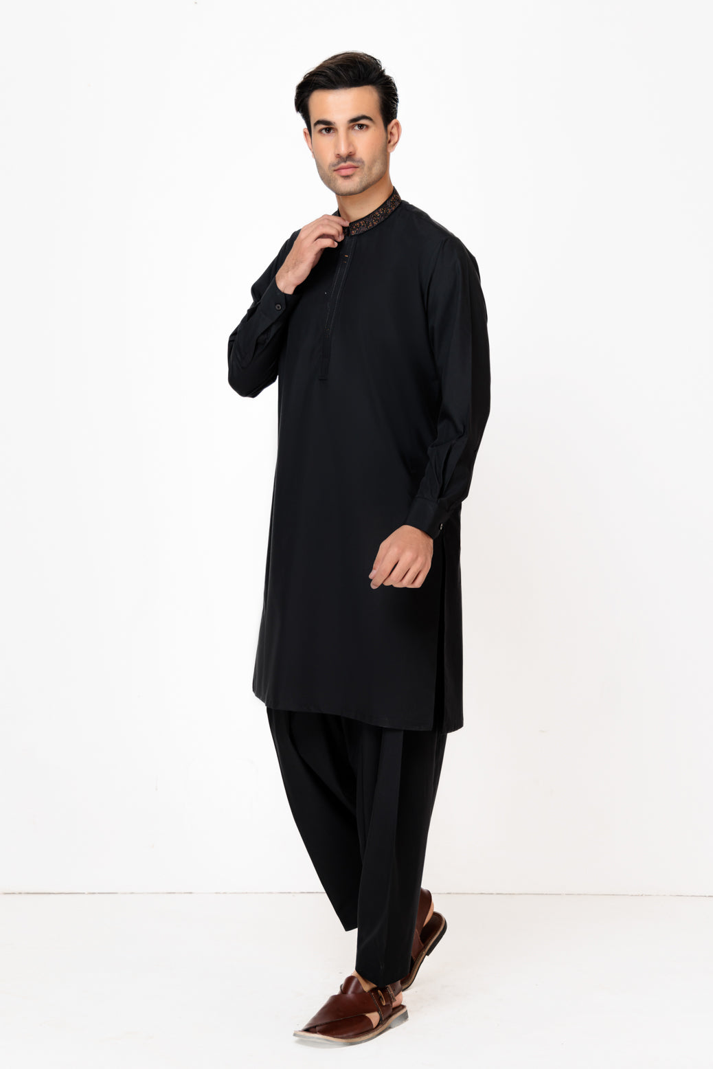 BLACK-COTTON-KURTA SHALWAR (KSRS23-022)