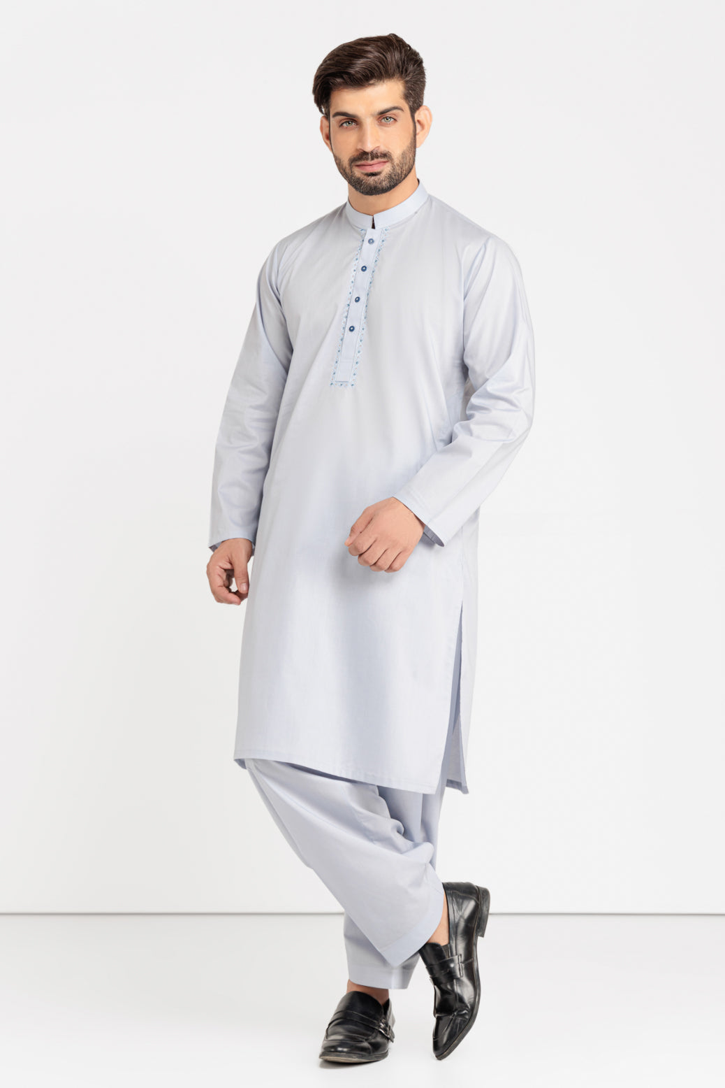 D-GRAY-BLENDED-KURTA SHALWAR (KSRS23-023)