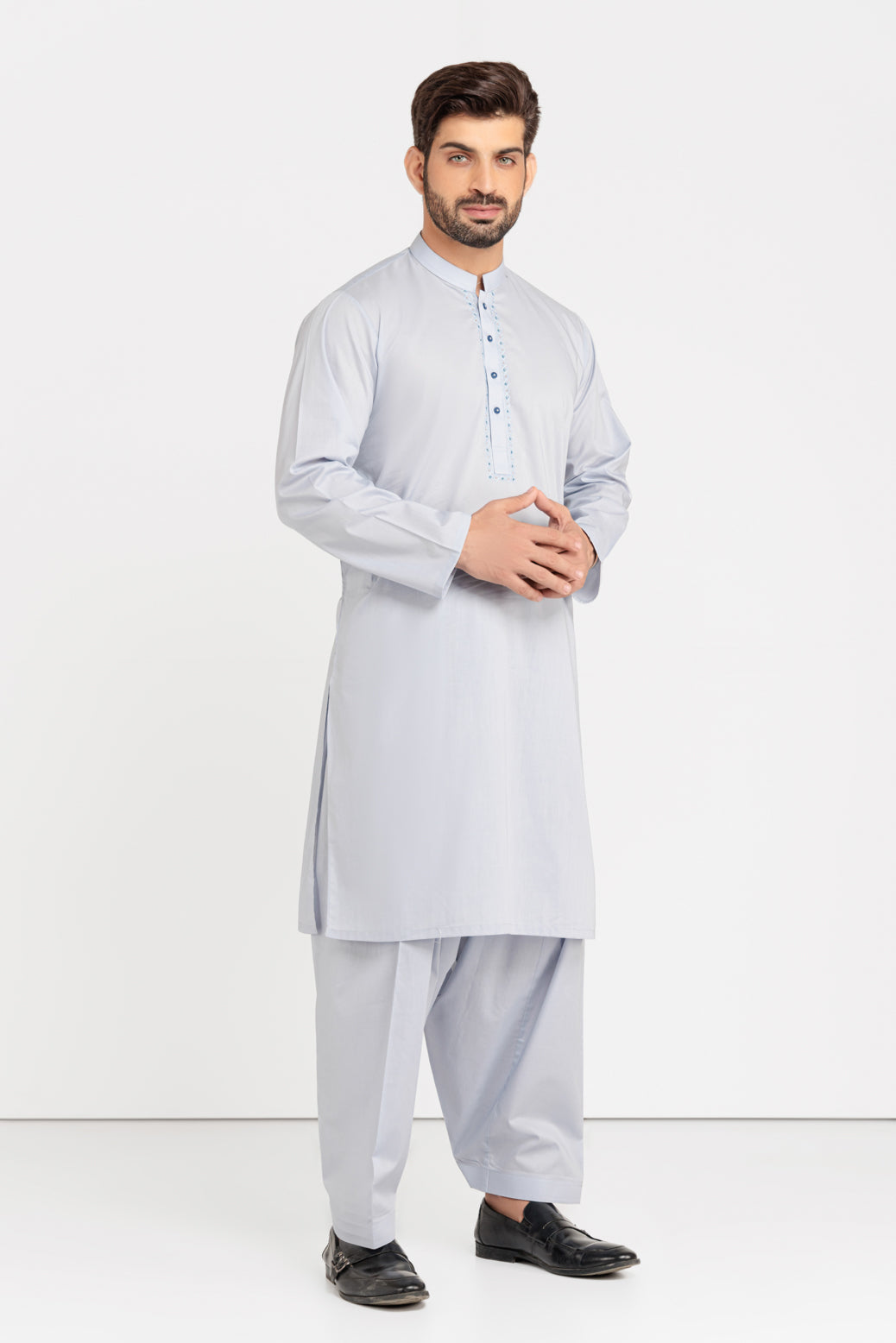 D-GRAY-BLENDED-KURTA SHALWAR (KSRS23-023)