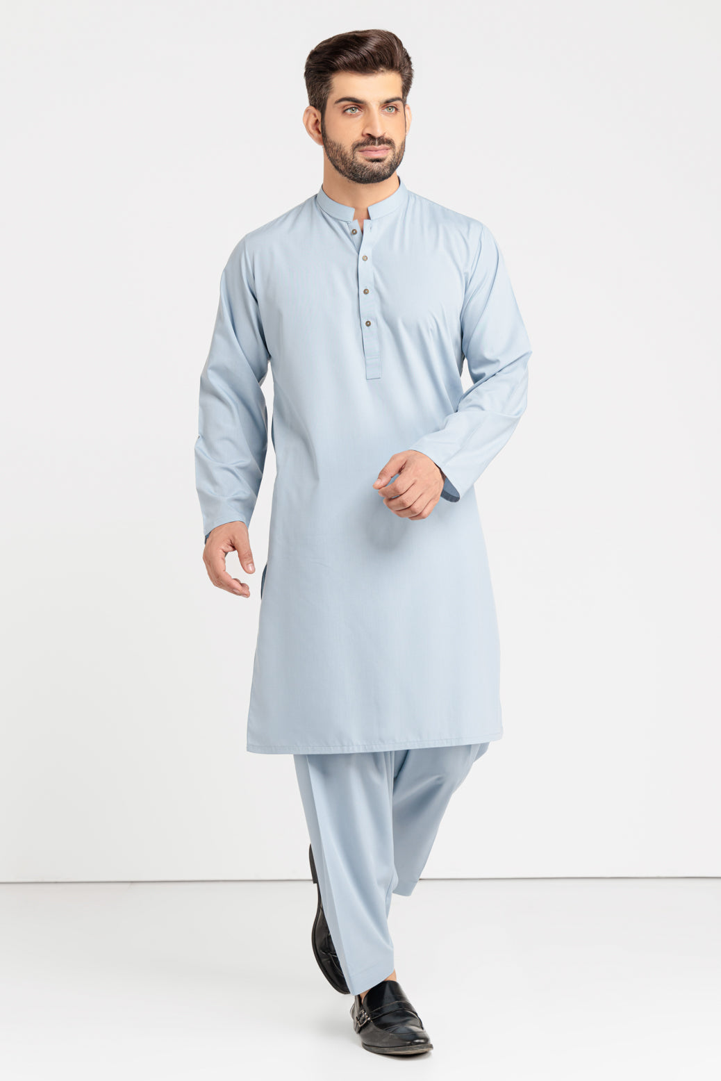 P-BLUE-BLENDED-KURTA SHALWAR (KSRS23-028)