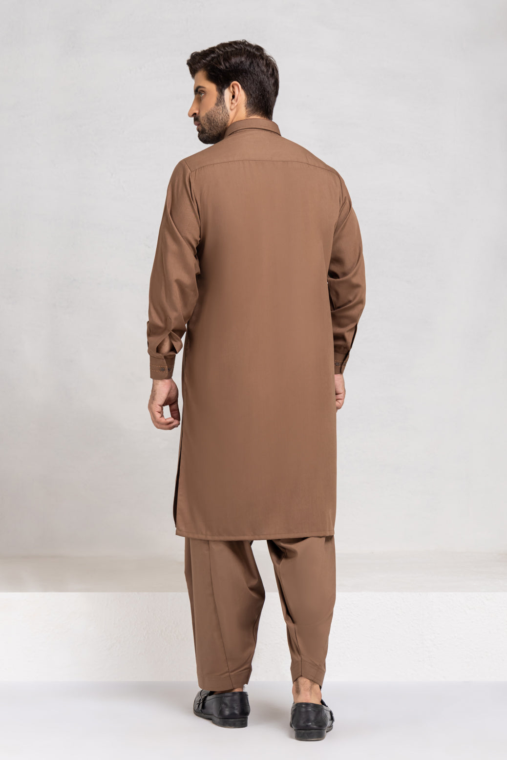 W-BROWN-BLENDED-SHALWAR SUIT (KSRW22-009)