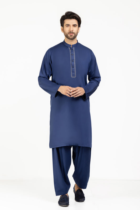 MD-BLUE-BLENDED-KURTA SHALWAR (KSRW22-018)