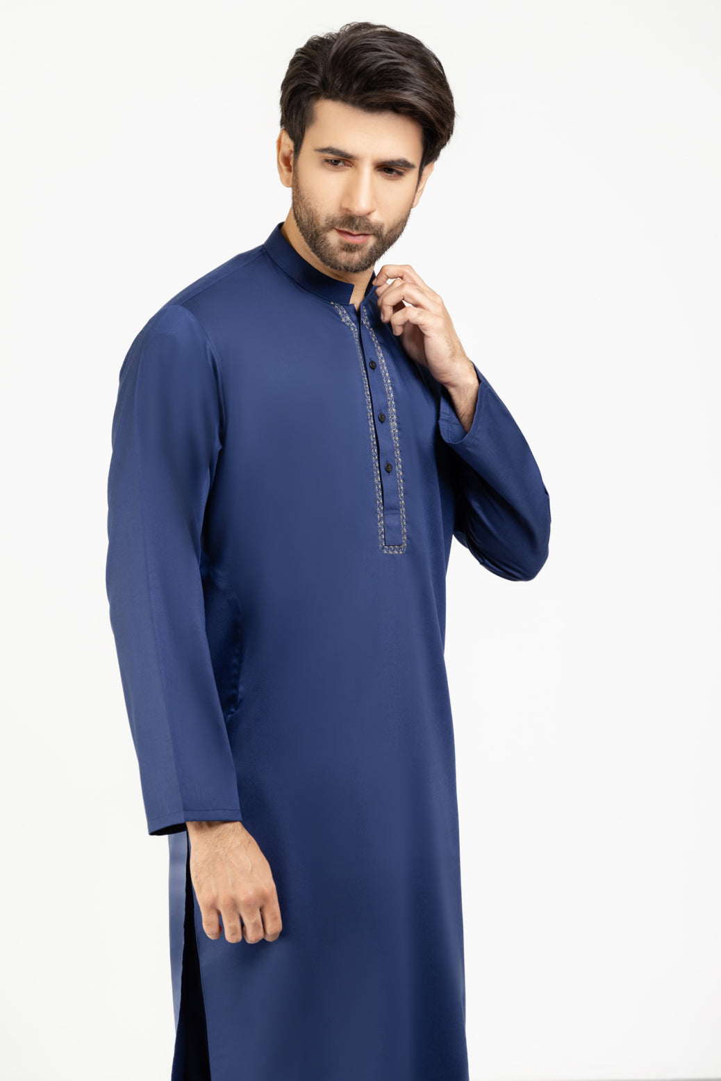 MD-BLUE-BLENDED-KURTA SHALWAR (KSRW22-018)