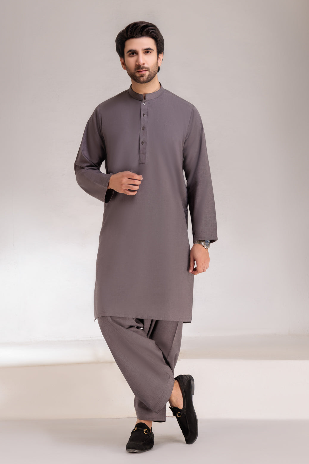 GRAPHITE-BLENDED-KURTA SHALWAR  (KSRW22-019)