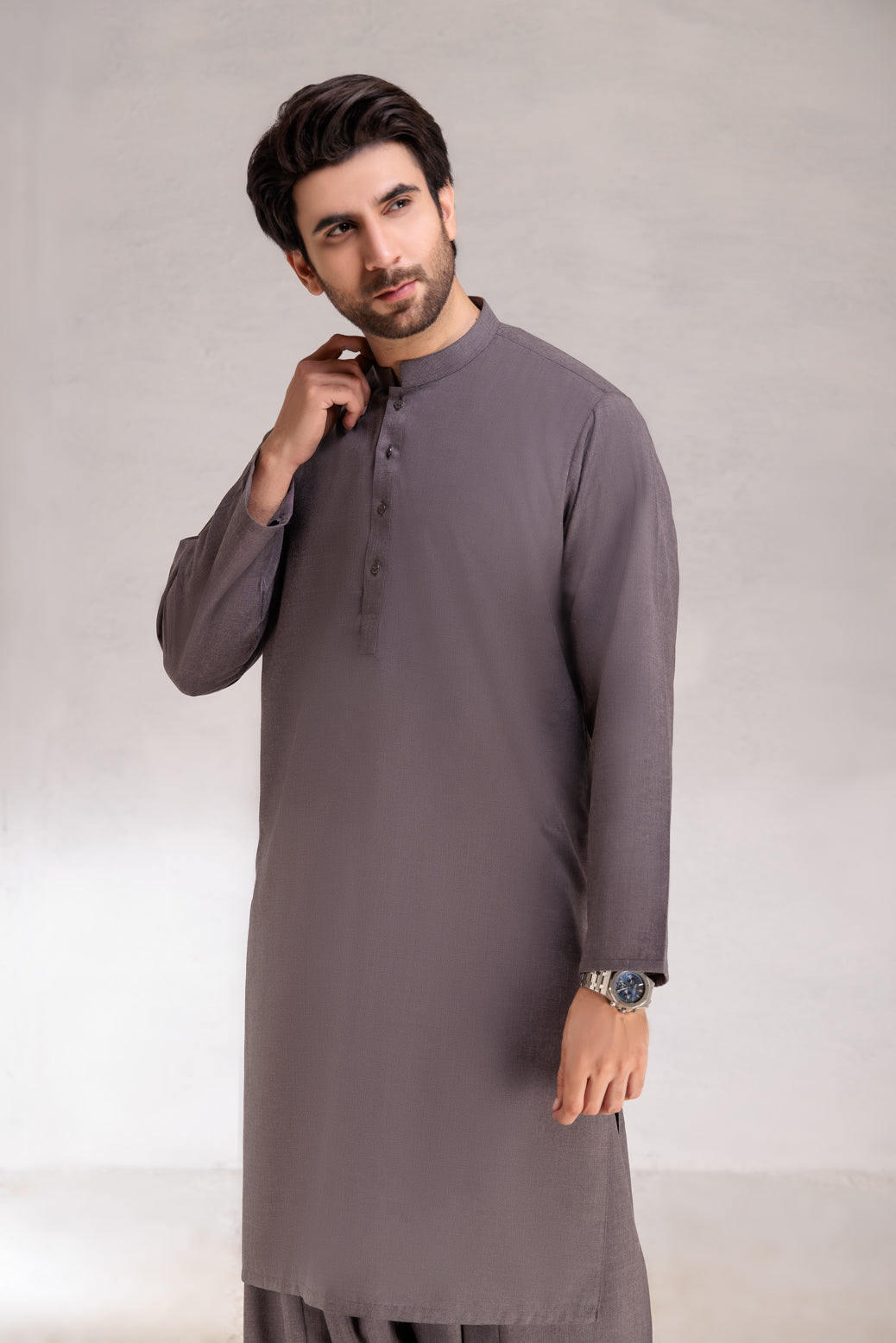 GRAPHITE-BLENDED-KURTA SHALWAR  (KSRW22-019)