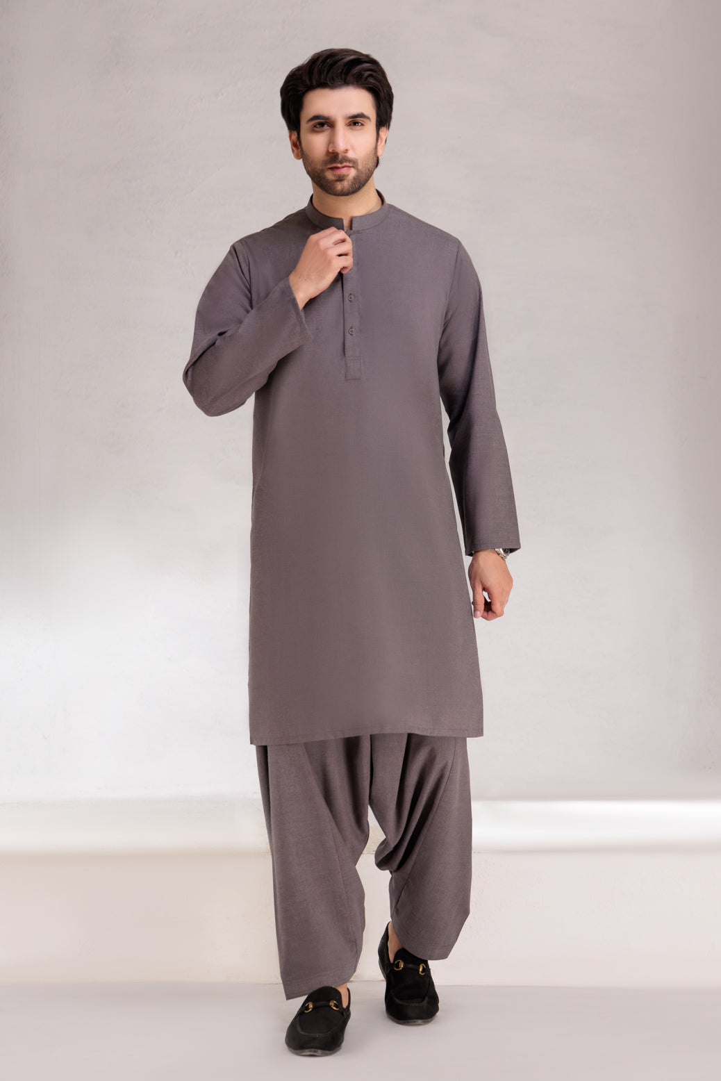 GRAPHITE-BLENDED-KURTA SHALWAR  (KSRW22-019)