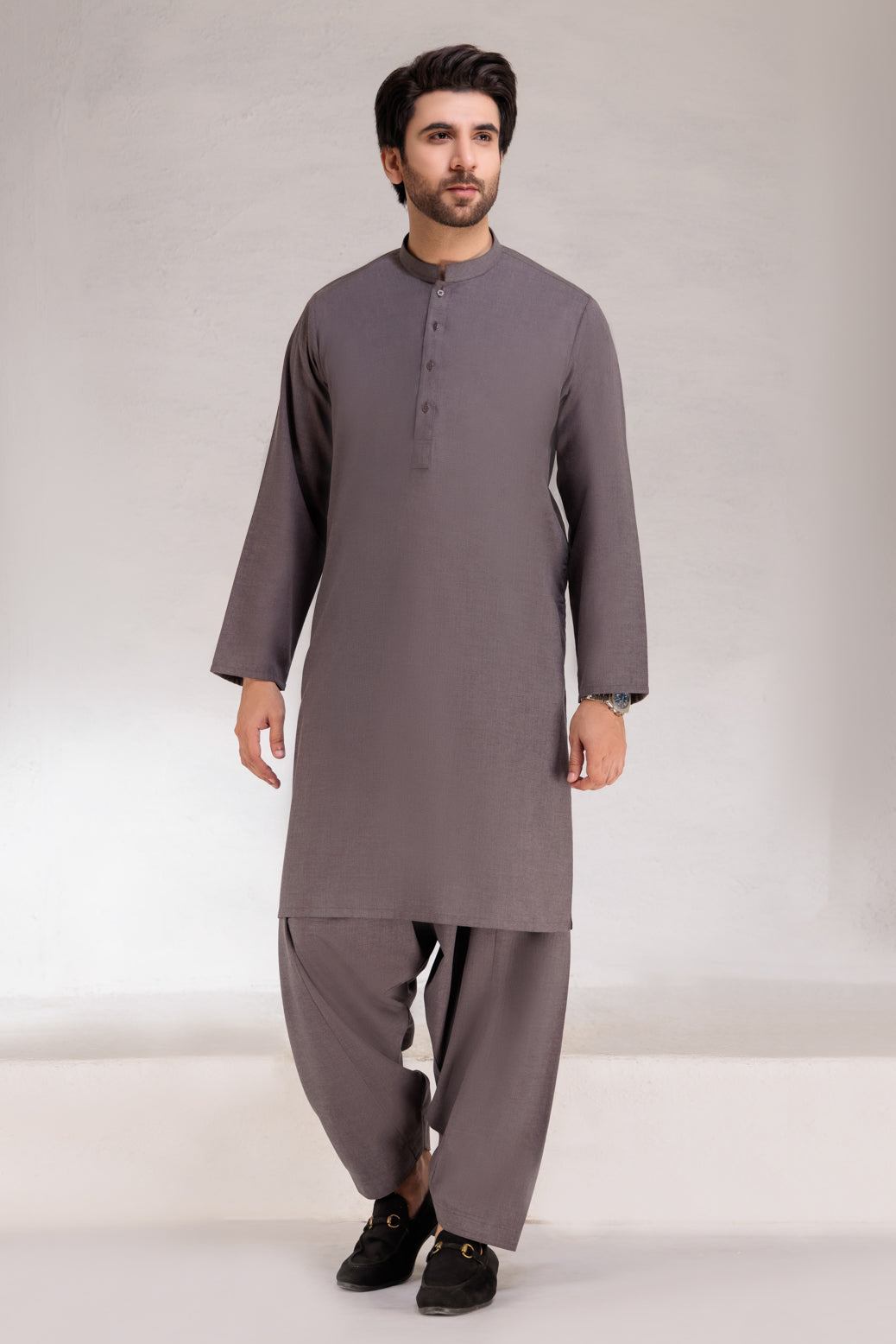 GRAPHITE-BLENDED-KURTA SHALWAR  (KSRW22-019)