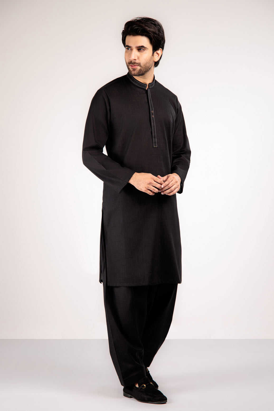 INK-KURTA SHALWAR-BLENDED (KSRW22-021)