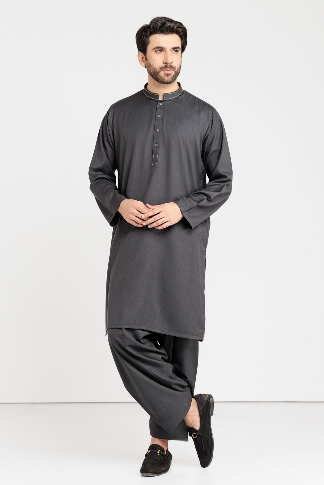 BLACK-BLENDED-KURTA SHALWAR (KSRW22-023)