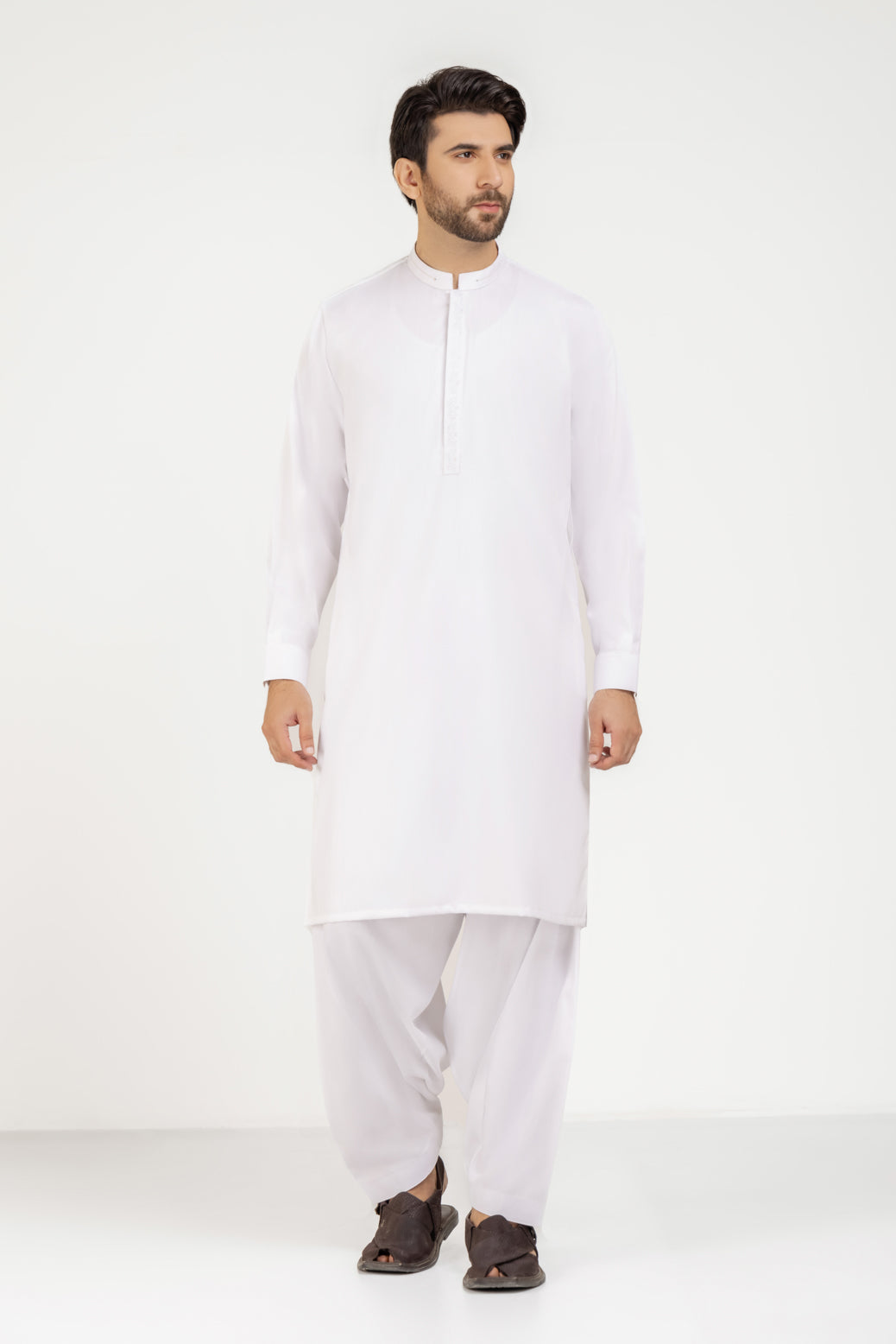 WHITE-BLENDED-KURTA SHALWAR (KSRW22-026)