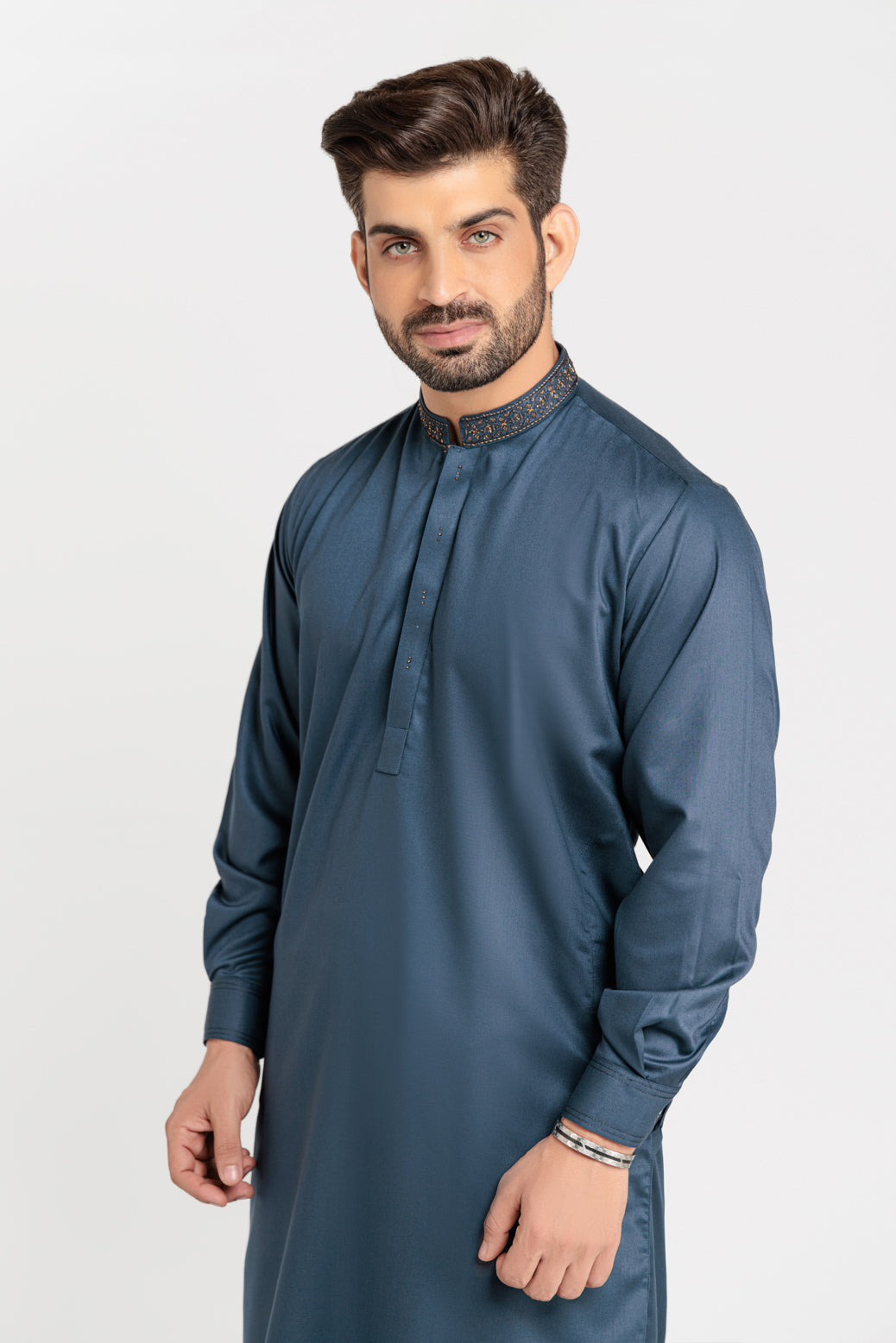 INT-BLUE-BLENDED-KURTA SHALWAR (KSRW22-032)