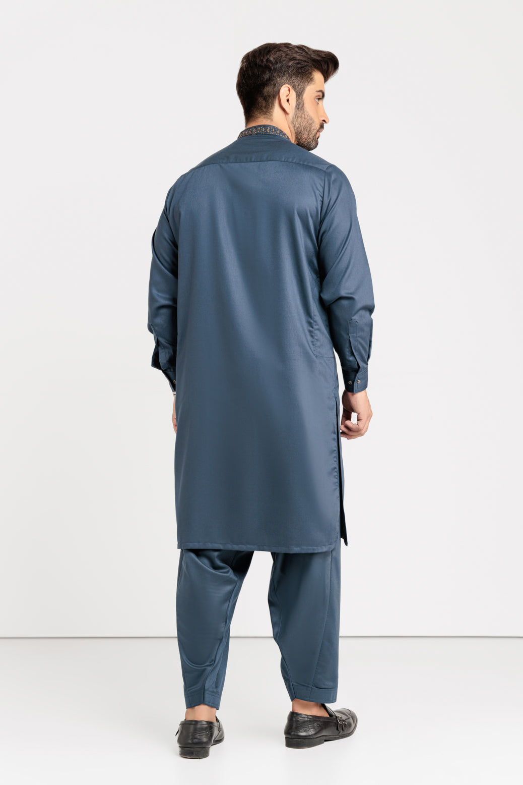 INT-BLUE-BLENDED-KURTA SHALWAR (KSRW22-032)