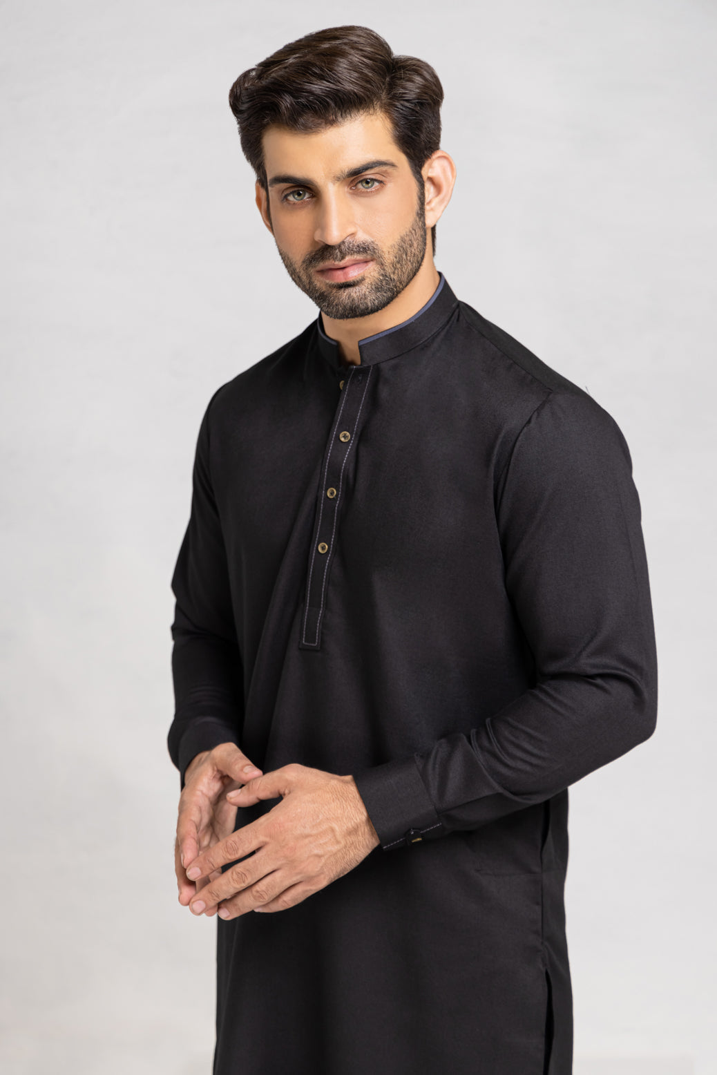 BLACK-BLENDED-KURTA PAJAMA/TROUSER (KSW22-002)