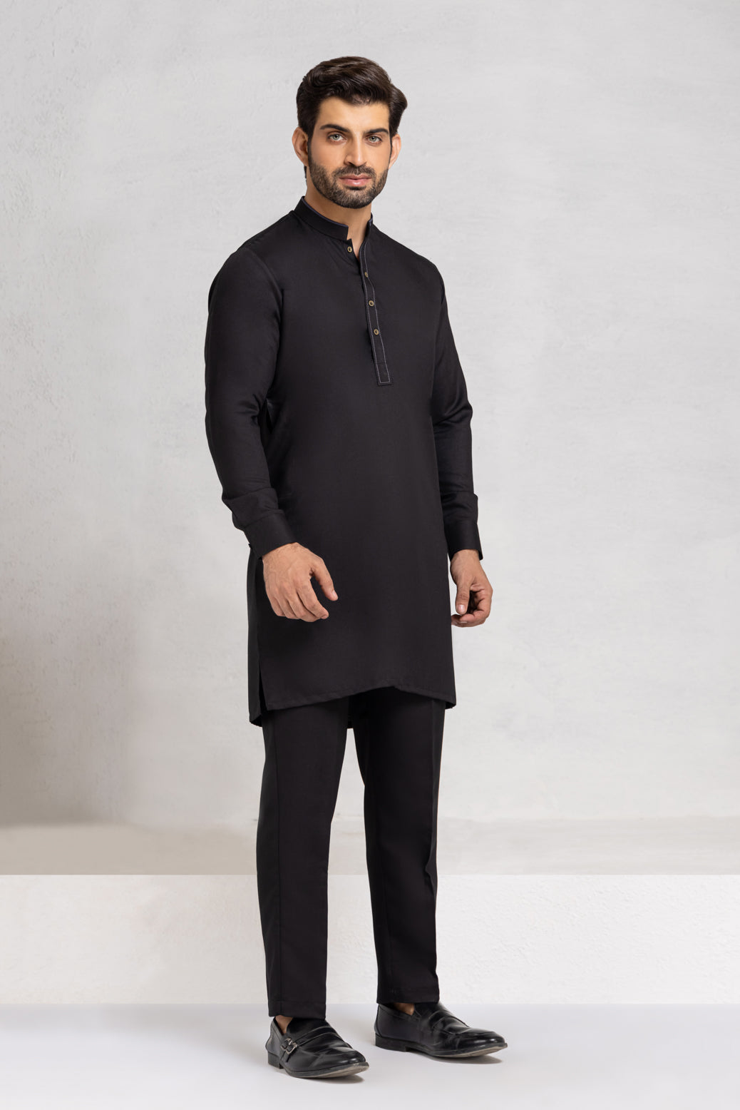 BLACK-BLENDED-KURTA PAJAMA/TROUSER (KSW22-002)