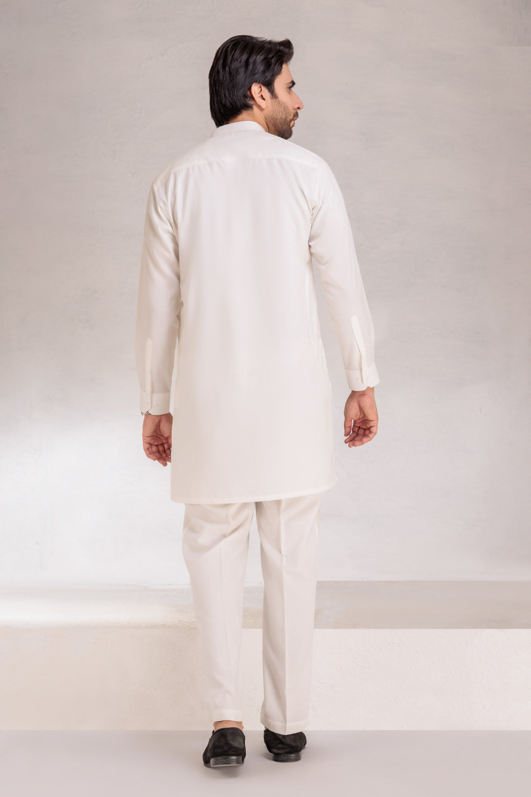 WHITE-BLENDED-KURTA PAJAMA/TROUSER  (KSW22-003)