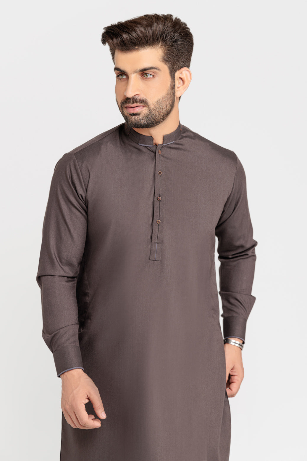 MOCHA-BLENDED-KURTA PAJAMA TROUSER (KSW22-010)