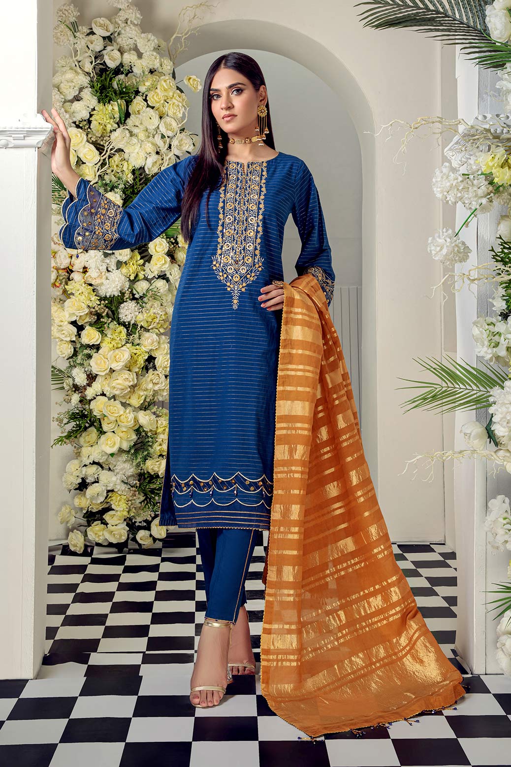 BLUE-JACQUARD-3 PIECE (R3S223P02)