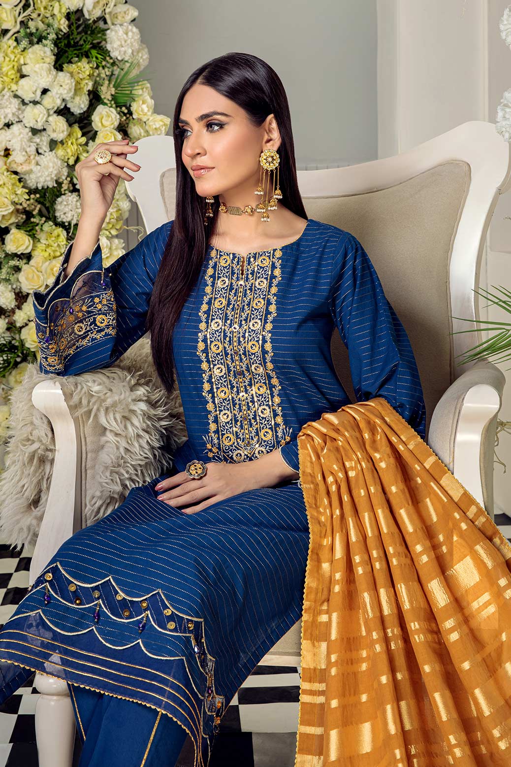 BLUE-JACQUARD-3 PIECE (R3S223P02)