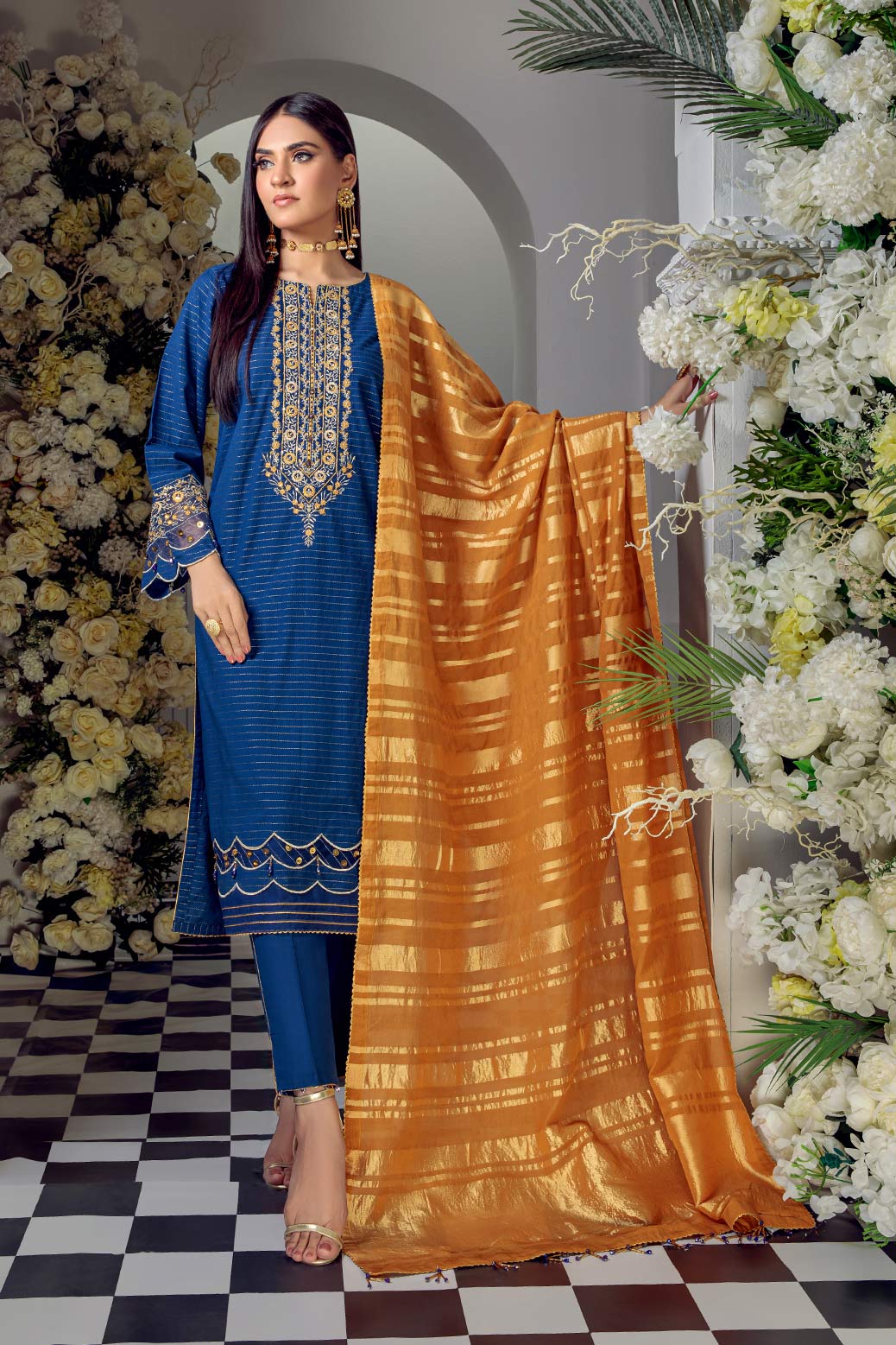 BLUE-JACQUARD-3 PIECE (R3S223P02)