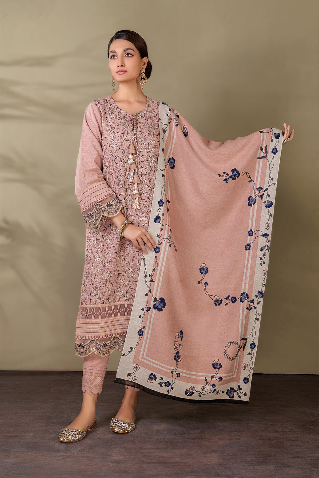 T-PINK-KHADDAR-3 PIECE (SV2A223P01)