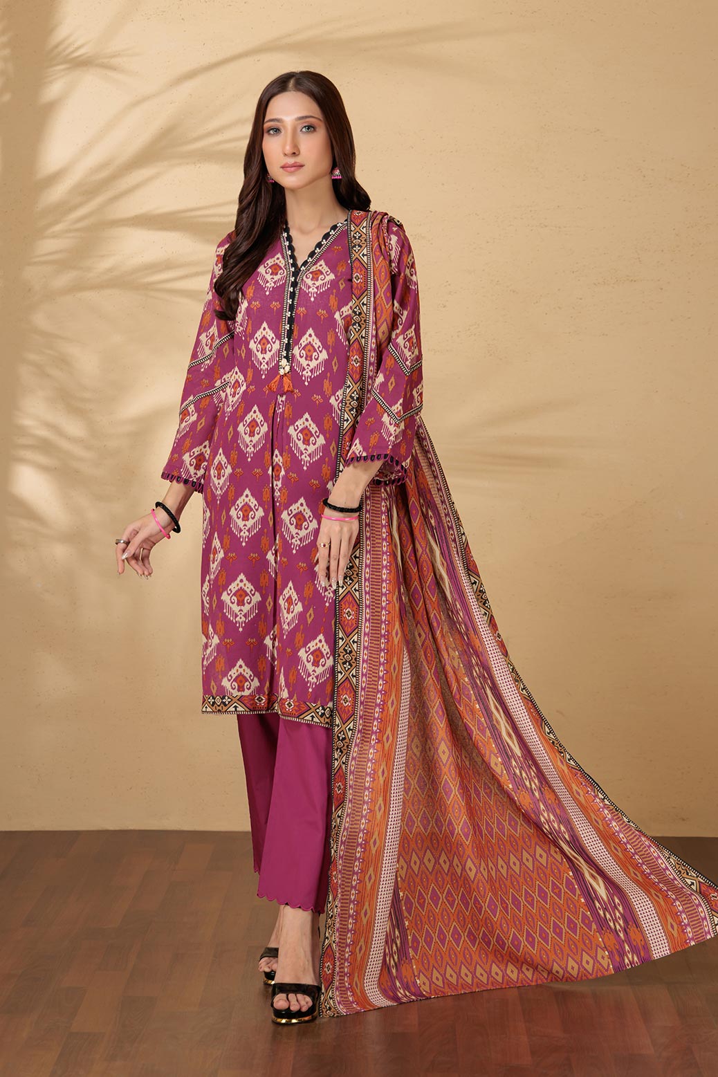 BURNT IKAT - 3 PC (SWT223P57A)