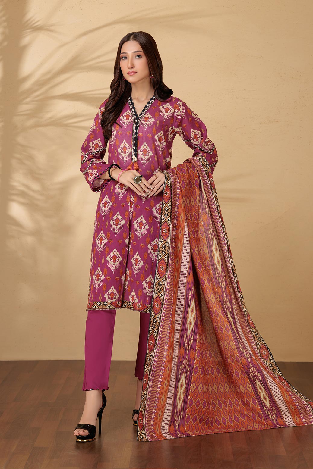 BURNT IKAT - 3 PC (SWT223P57A)