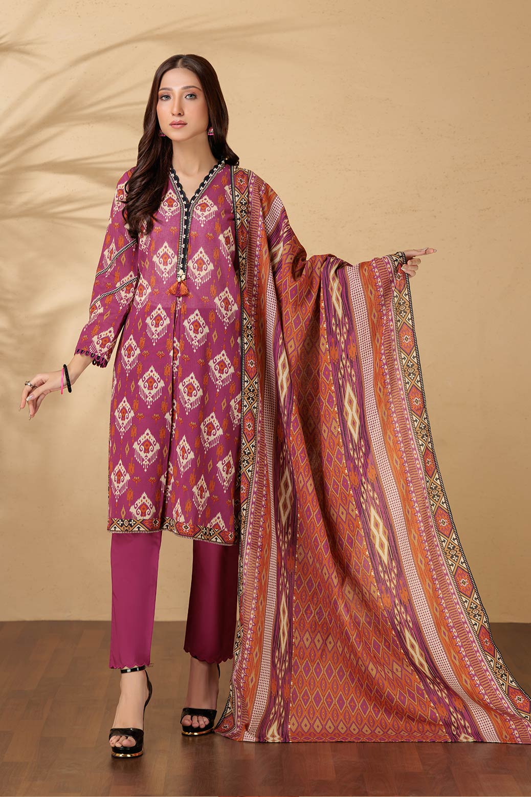 BURNT IKAT - 3 PC (SWT223P57A)