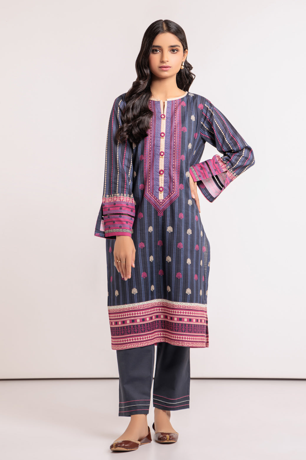 BLUE-KHADDAR-2 PIECE-SUIT (WAS222P04)