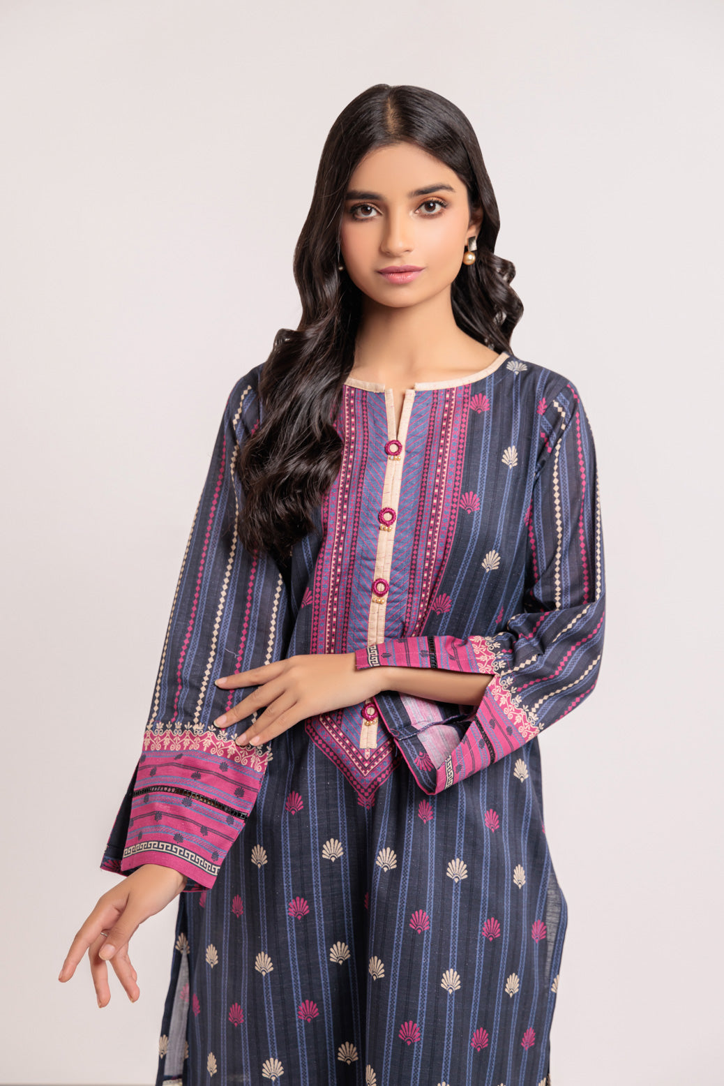 BLUE-KHADDAR-2 PIECE-SUIT (WAS222P04)