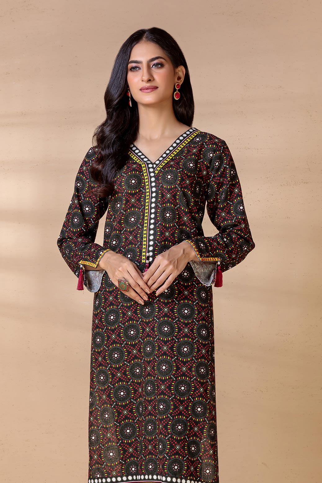 BLACK-KHADDAR-2 PIECE-SUIT (WAS222P06)