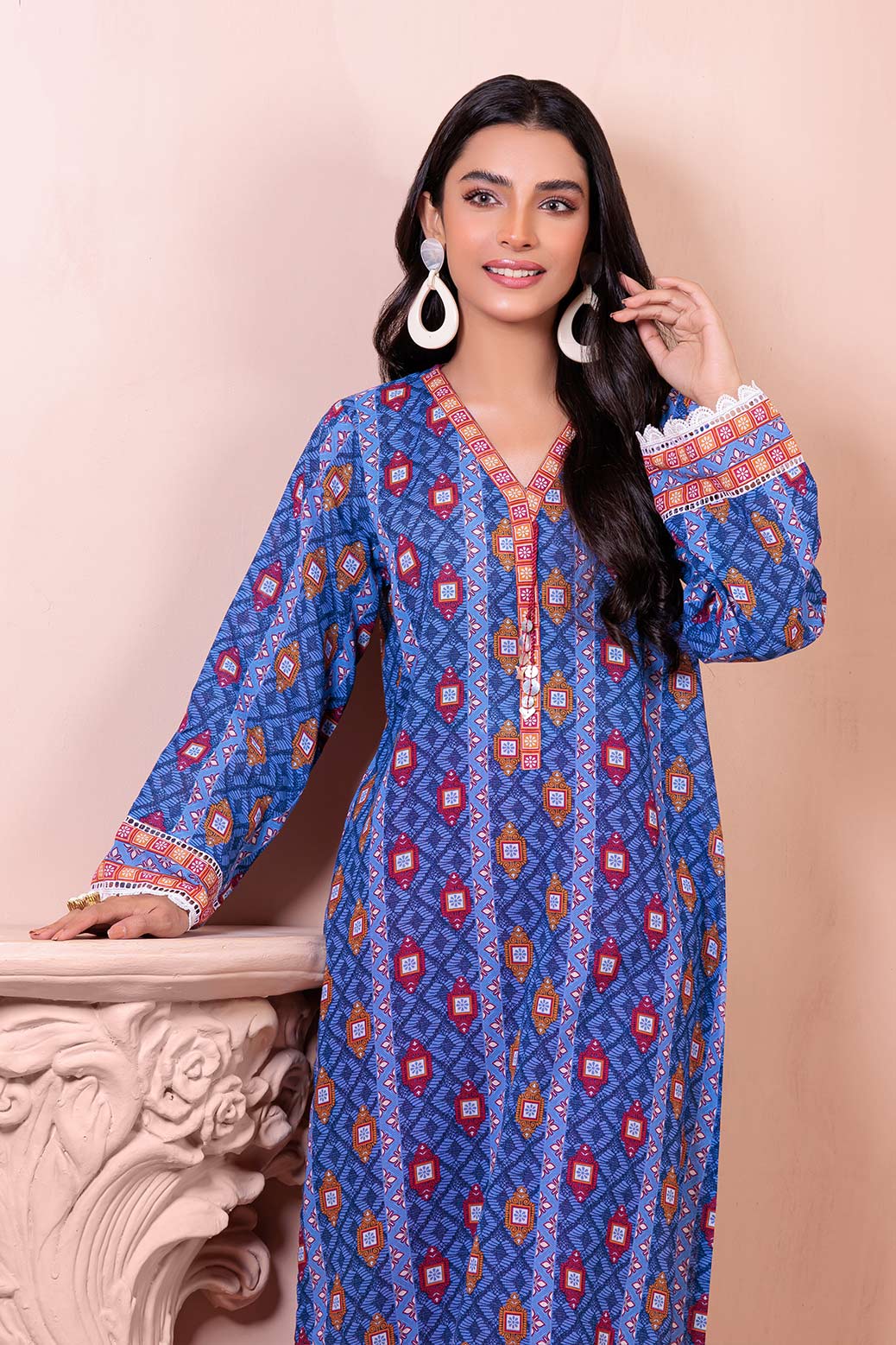 BLUE-KHADDAR-2 PIECE (WAS222P09)