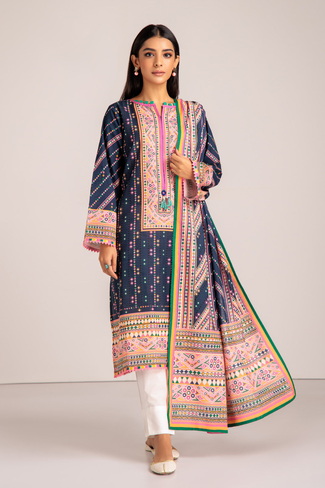 BLUE-KHADDAR-2 PIECE (WAS222P27)